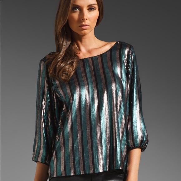 NWT-Rory Beca | Revolve Yale Sequin Top - Picture 1 of 9